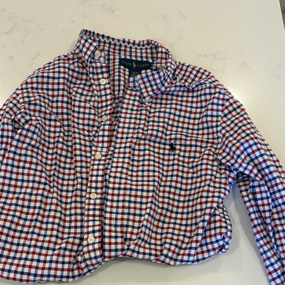 Polo by Ralph Lauren Kids Plaid Shirt in Red and Blue